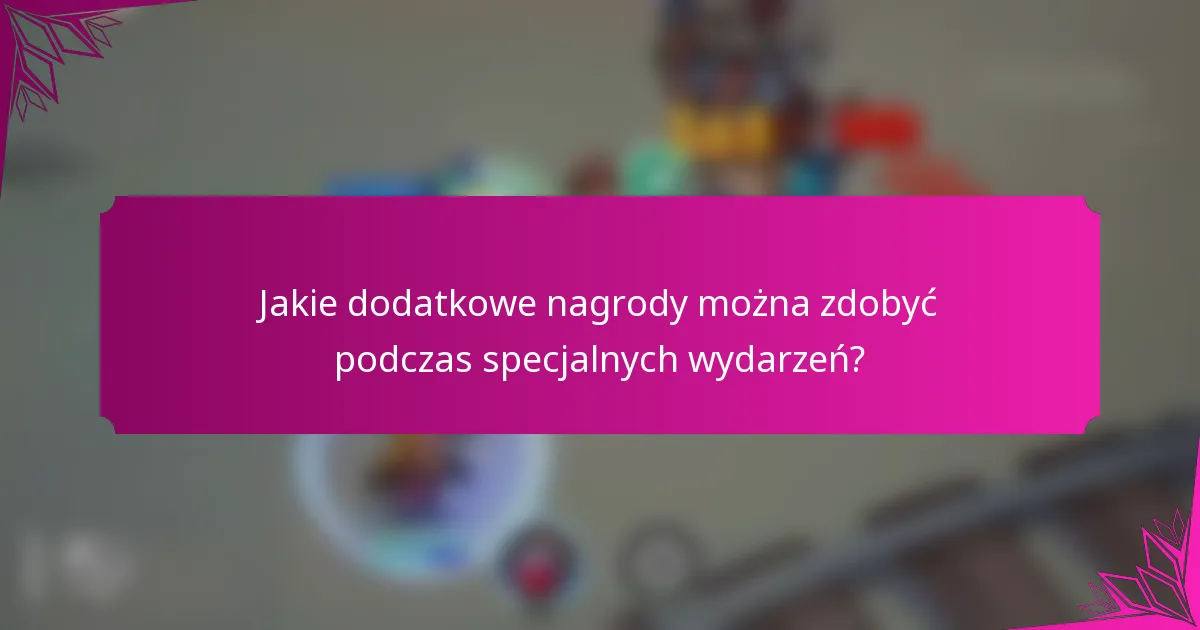 Jakie dodatkowe nagrody można zdobyć podczas specjalnych wydarzeń?